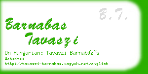 barnabas tavaszi business card